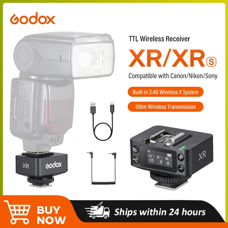 Godox XR XR-S 2.4G 100m TTL Wireless Receiver Hot Shoe Wireless Flash Triggers for Sony Nikon Canon
Godox XR XR-S 2.4G 100m TTL Wireless Receiver Hot Shoe Wireless Flash Triggers for Sony Nikon Canon