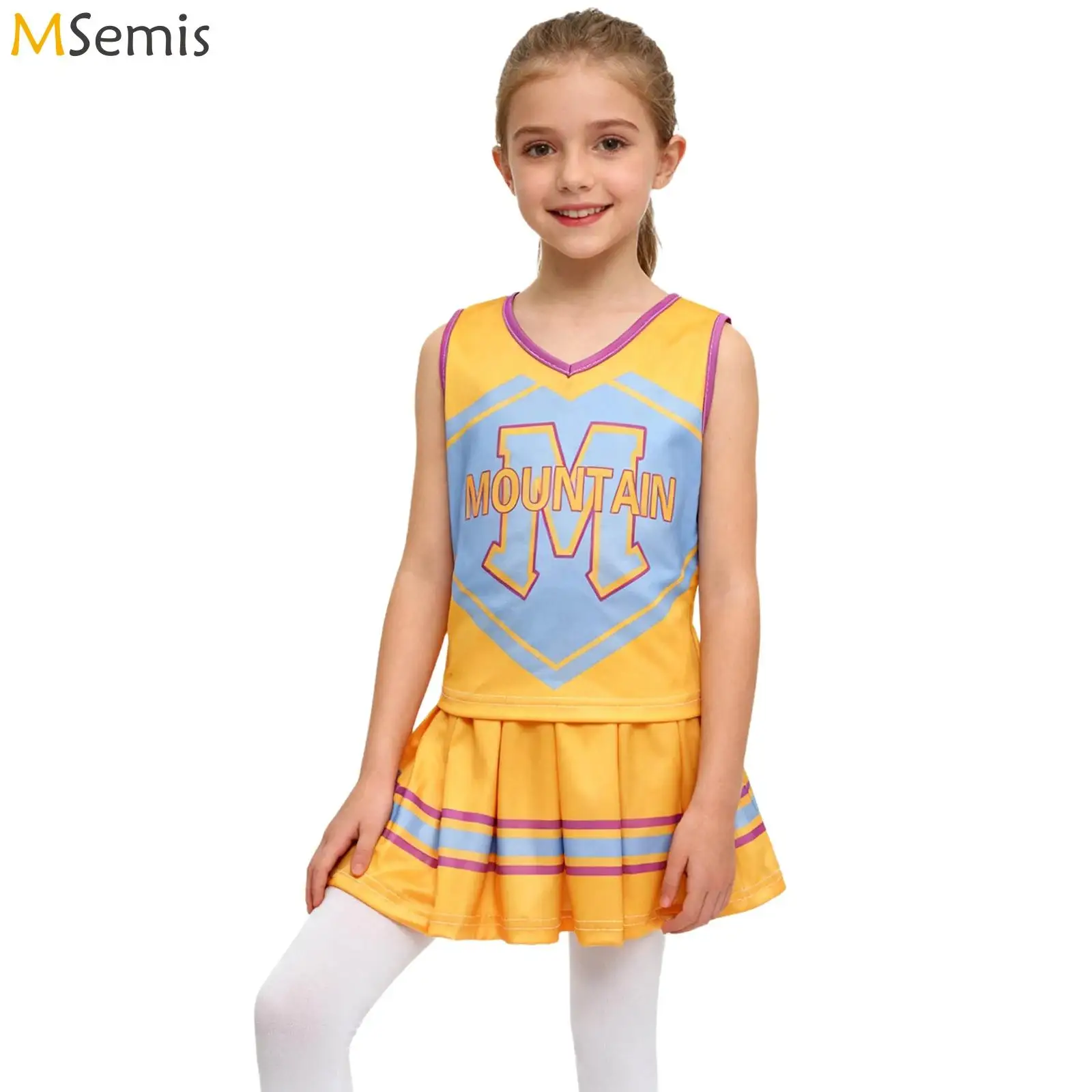 Детские костюмы лидера поддержки для девочек, костюм для косплея из фильма, школьная форма для шоу, топ с буквенным принтом и юбкой с рюшами, комплект
Детские костюмы лидера поддержки для девочек, костюм для косплея из фильма, школьная форма для шоу, топ с буквенным принтом и юбкой с рюшами, комплект