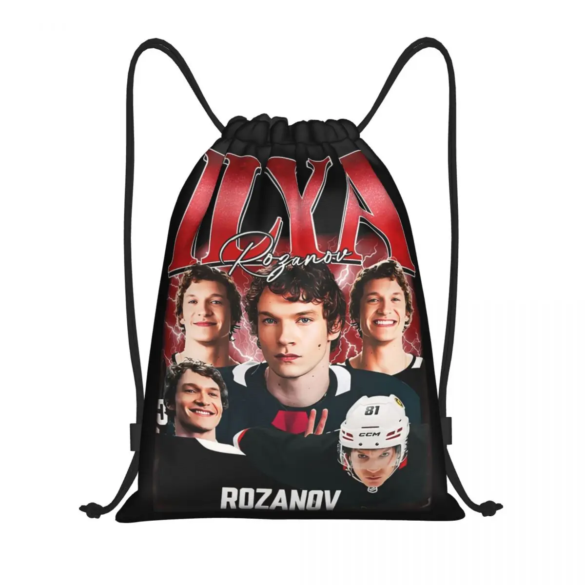 Heated Rivalry Ilya Rozanov Drawstring Backpack Gym Sports Sackpack Connor Storrie String Bags for Hiking
