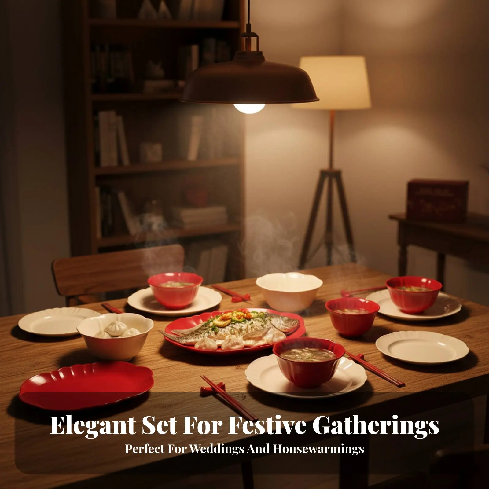 Dinnerware Set, Wedding Tableware Gift, Red Ceramic Bowl and Plate Set, Festive Gift Box for Housewarming, Engagement, Partners
Dinnerware Set, Wedding Tableware Gift, Red Ceramic Bowl and Plate Set, Festive Gift Box for Housewarming, Engagement, Partners