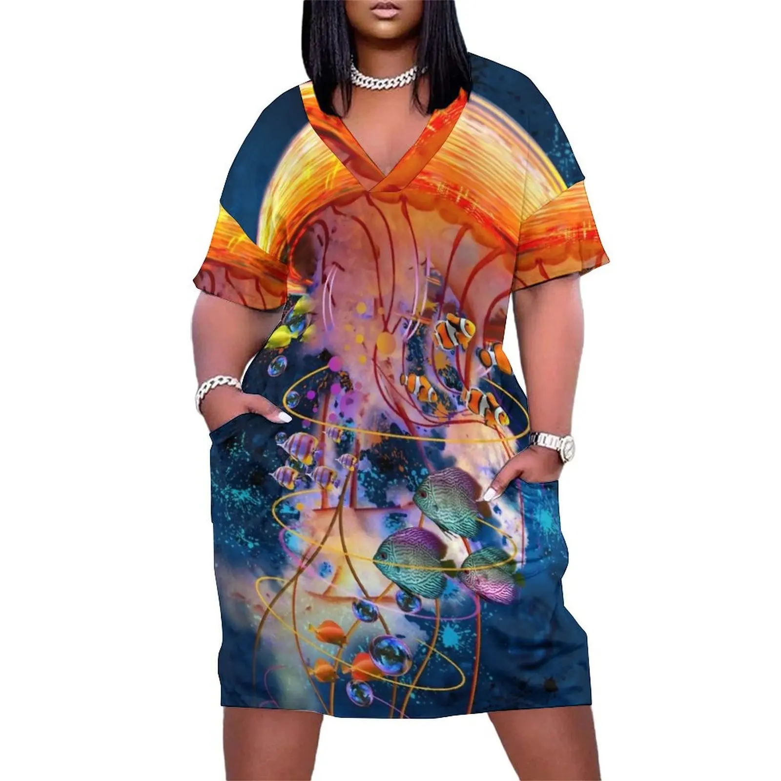 Electric Jellyfish World Loose Pocket Dress sexy short dresses daring party dresses women evening dress women
Electric Jellyfish World Loose Pocket Dress sexy short dresses daring party dresses women evening dress women