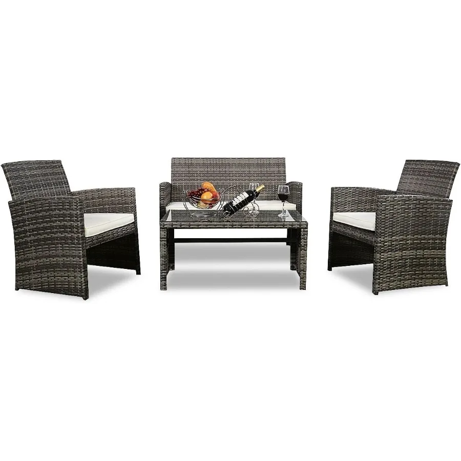 4Piece Outdoor Patio Sofa Set in Brown PE Rattan Wicker Furniture for Lawn Garden Use Durable and WeatherResistant Design Ideal
4Piece Outdoor Patio Sofa Set in Brown PE Rattan Wicker Furniture for Lawn Garden Use Durable and WeatherResistant Design Ideal