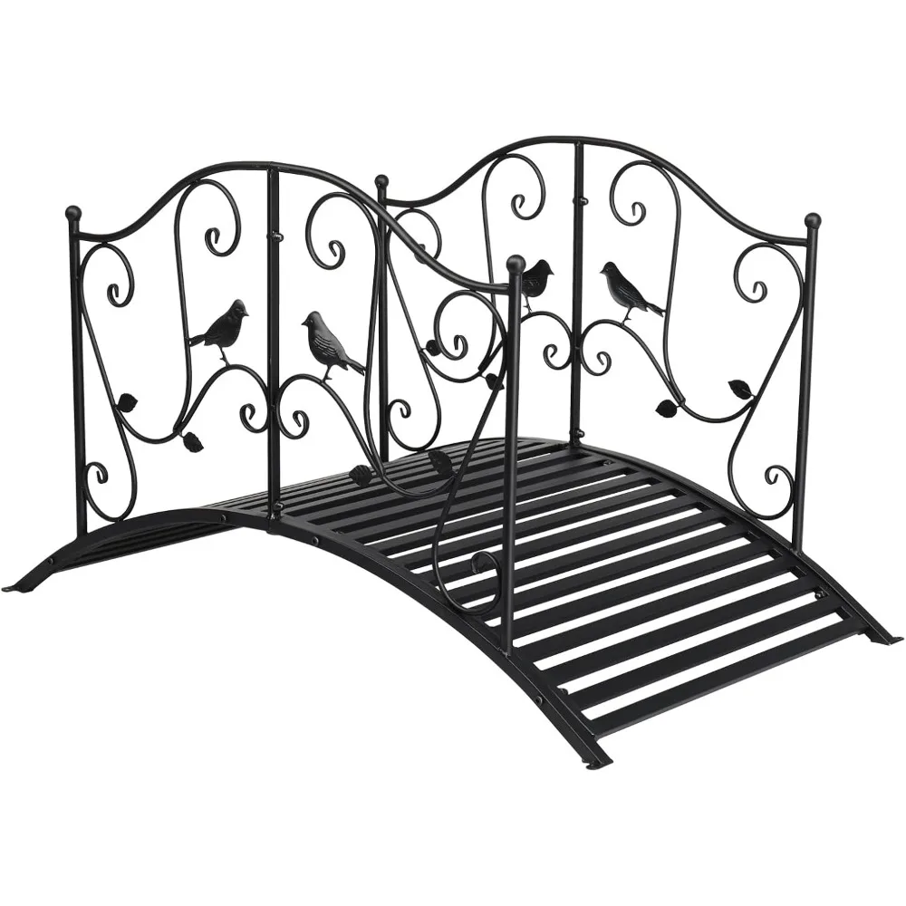 Metal Garden Bridge for Outdoor, Elegant Decorative Bridge with Powder-Coated Finish and Security Guardrail for Patio Pond
Metal Garden Bridge for Outdoor, Elegant Decorative Bridge with Powder-Coated Finish and Security Guardrail for Patio Pond
