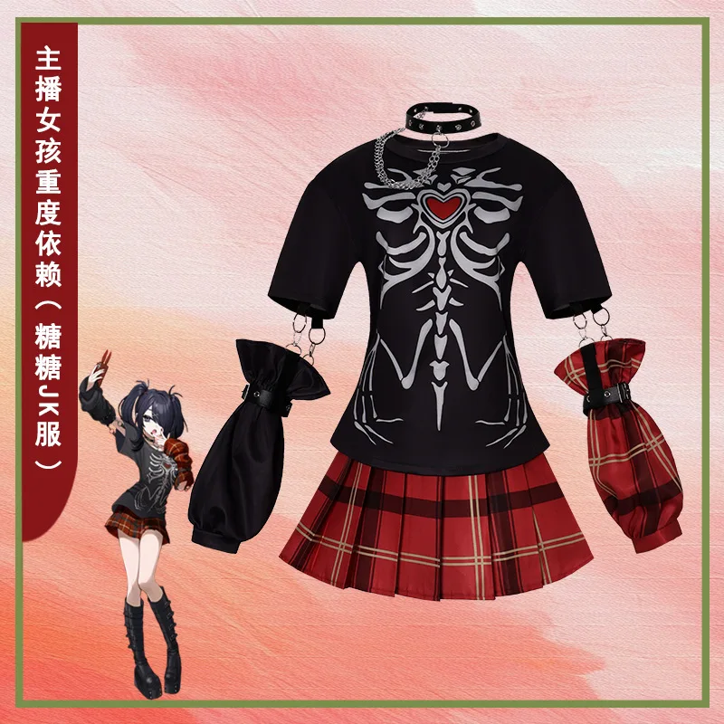 Anime Game NEEDY GIRL OVERDOSE KAngel Rain Costume Cosplay Gyaru Y2K Fashion Jirai Kei Girl Goth Halloween Choker JK Skirt
Anime Game NEEDY GIRL OVERDOSE KAngel Rain Costume Cosplay Gyaru Y2K Fashion Jirai Kei Girl Goth Halloween Choker JK Skirt
