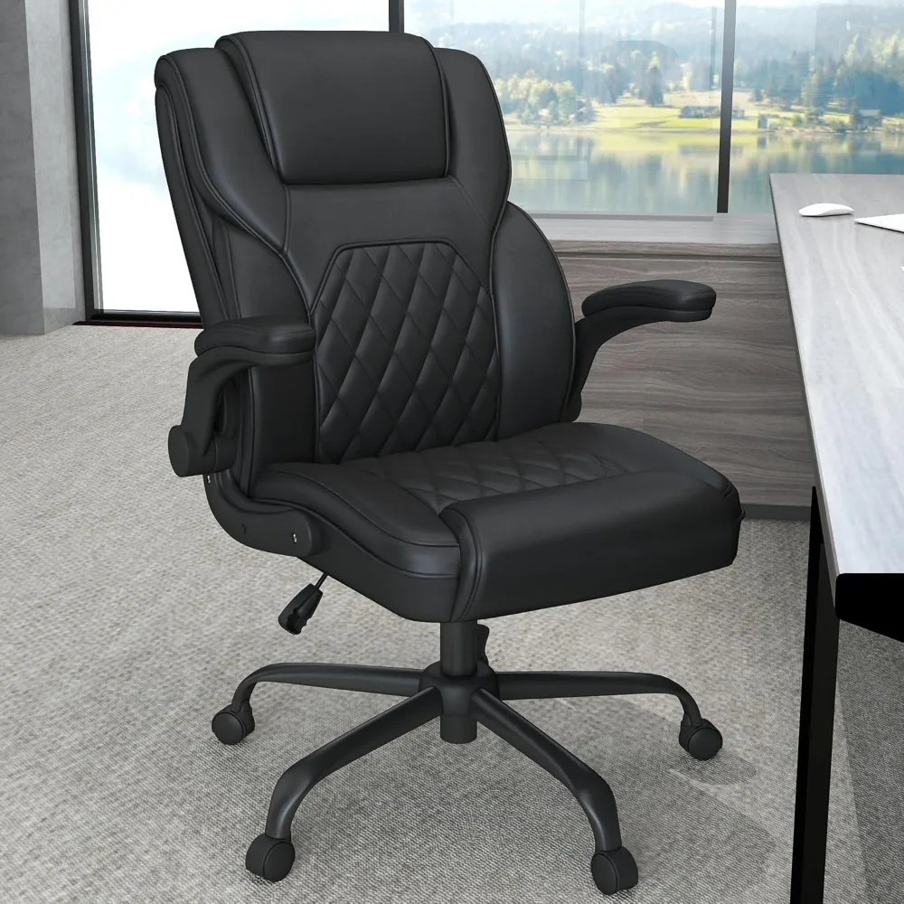 Executive Office Chair, Comfy Ergonomic Computer Desk Chairs with Flip-up Armrests, Lumbar Support, High Back, 360°
Executive Office Chair, Comfy Ergonomic Computer Desk Chairs with Flip-up Armrests, Lumbar Support, High Back, 360°