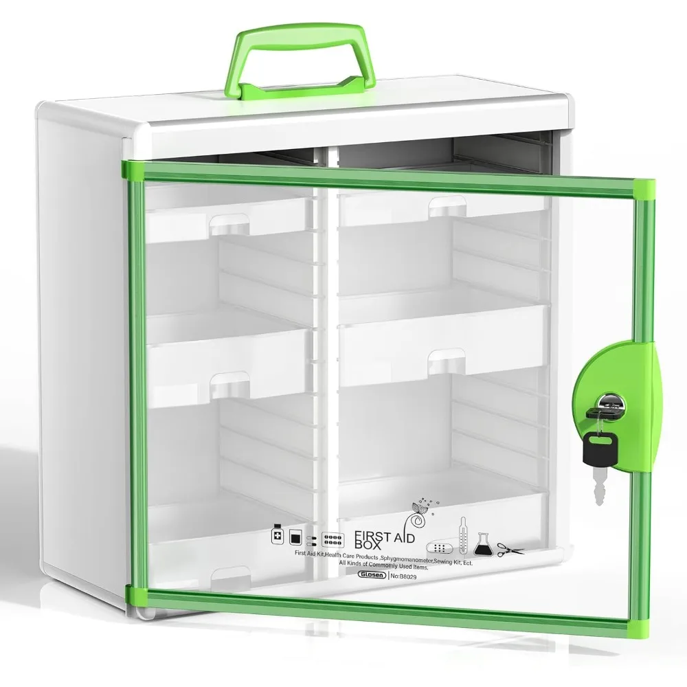 Medicine Cabinet with Key Wall Mounted Medication Lock Box 【 Green 15x 6.7 x 13 Inch】 Portable Storage Container Big Capacity
Medicine Cabinet with Key Wall Mounted Medication Lock Box 【 Green 15x 6.7 x 13 Inch】 Portable Storage Container Big Capacity