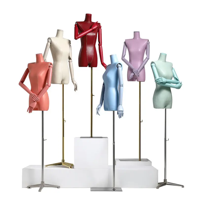 Fashion Flat shoulder Half Body Women Mannequins Torso Clothes Display Color Mannequins Female Display Half PU Leather
Fashion Flat shoulder Half Body Women Mannequins Torso Clothes Display Color Mannequins Female Display Half PU Leather