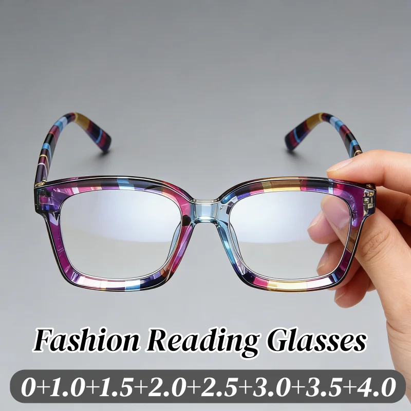 Striped Frame Reading Glasses Women Trendy Fashion Square Presbyopia Men Ultralight Far-sighted Eyeglasses Lenses 0+1.0+4.0
Striped Frame Reading Glasses Women Trendy Fashion Square Presbyopia Men Ultralight Far-sighted Eyeglasses Lenses 0+1.0+4.0