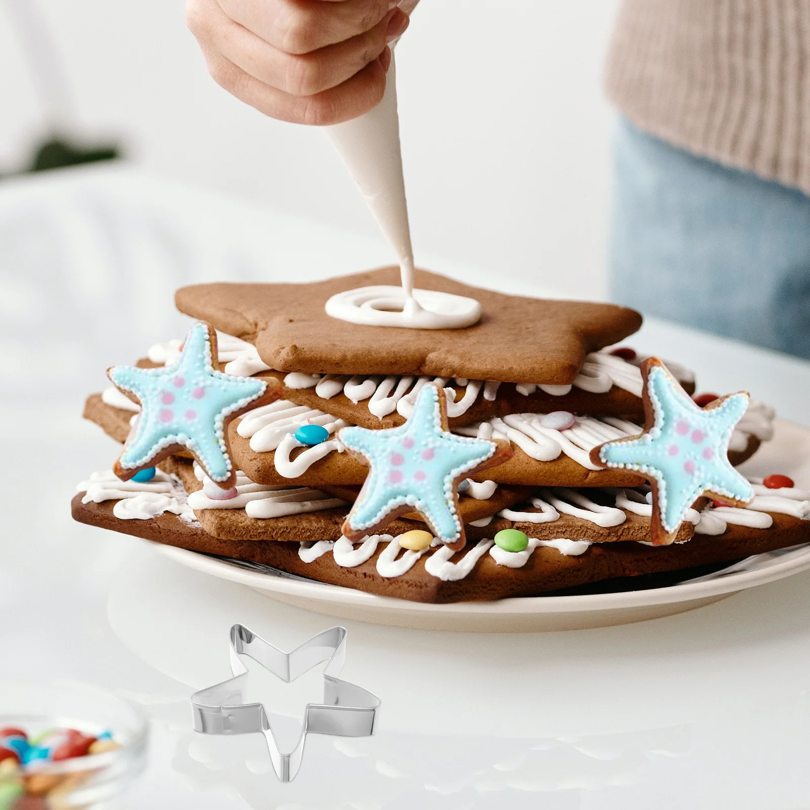 4Pcs Stainless Steel Cookie Cutters Seashell Star Conch Dolphin Baking Tools Fondant Dough Biscuit Candy Pastry Mold
4Pcs Stainless Steel Cookie Cutters Seashell Star Conch Dolphin Baking Tools Fondant Dough Biscuit Candy Pastry Mold