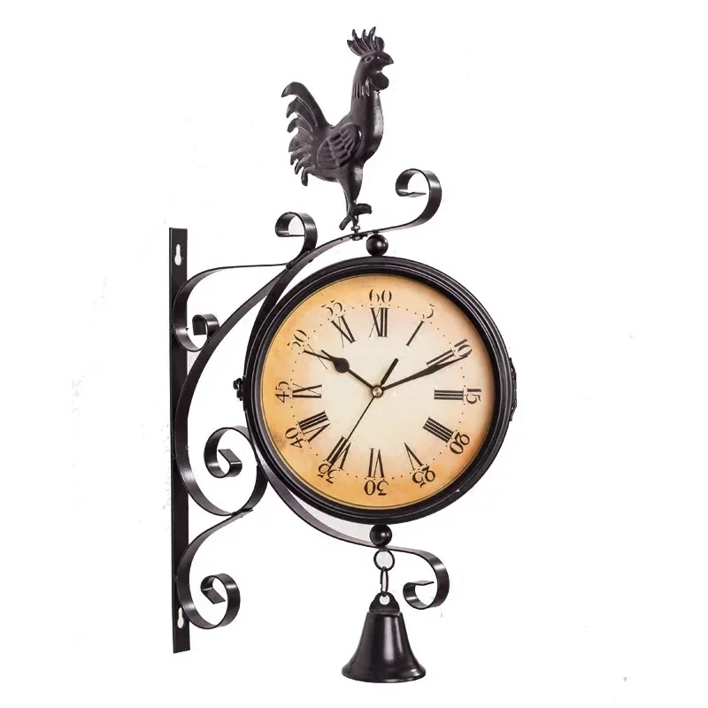 Outdoor Garden Wall Station Clock Double Sided Cockerel Vintage Retro Home Decor
Outdoor Garden Wall Station Clock Double Sided Cockerel Vintage Retro Home Decor