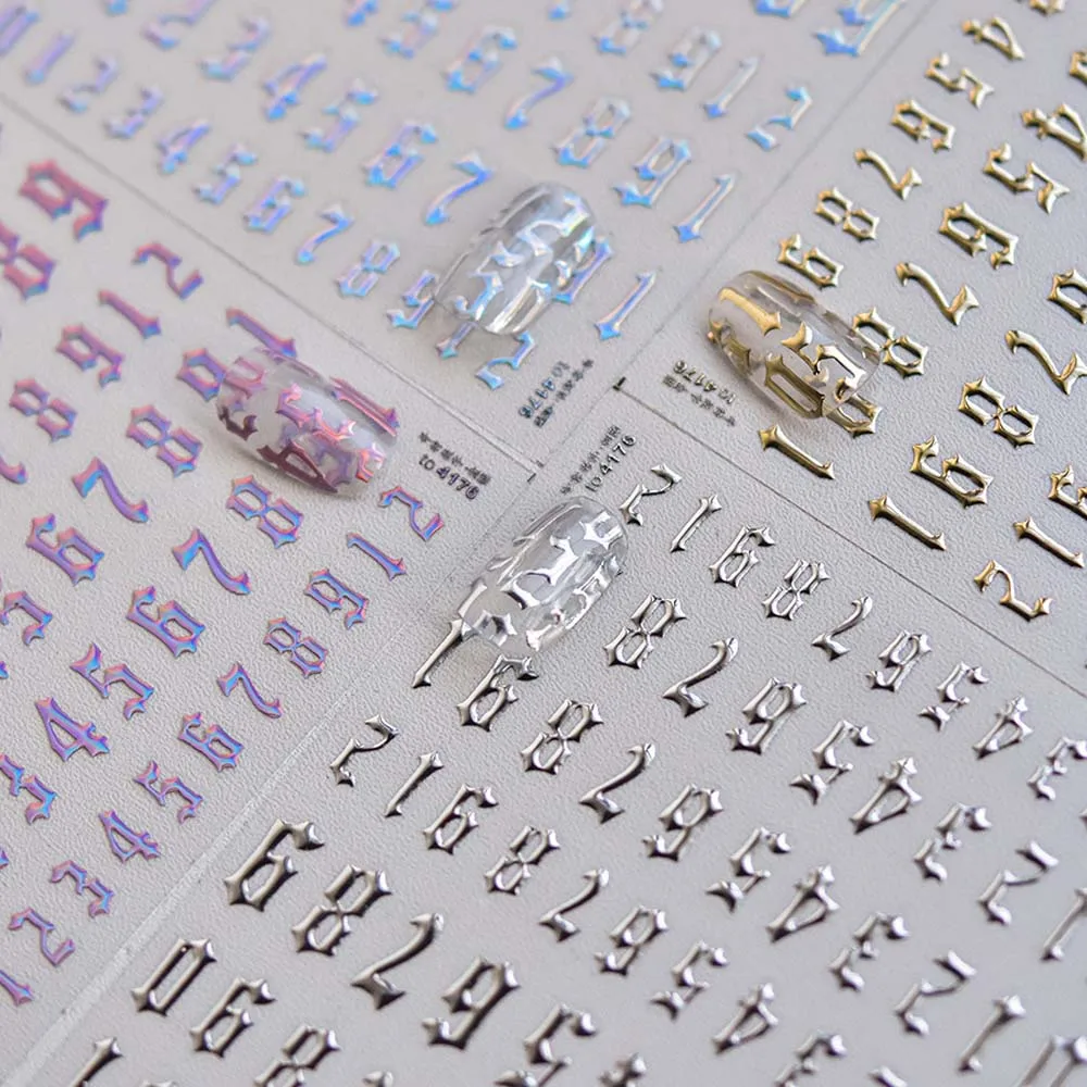 Gothic Style Number Nail Stickers Black White Laser Number Number Nail Decals Nail Accessories Manicure Accessories
Gothic Style Number Nail Stickers Black White Laser Number Number Nail Decals Nail Accessories Manicure Accessories