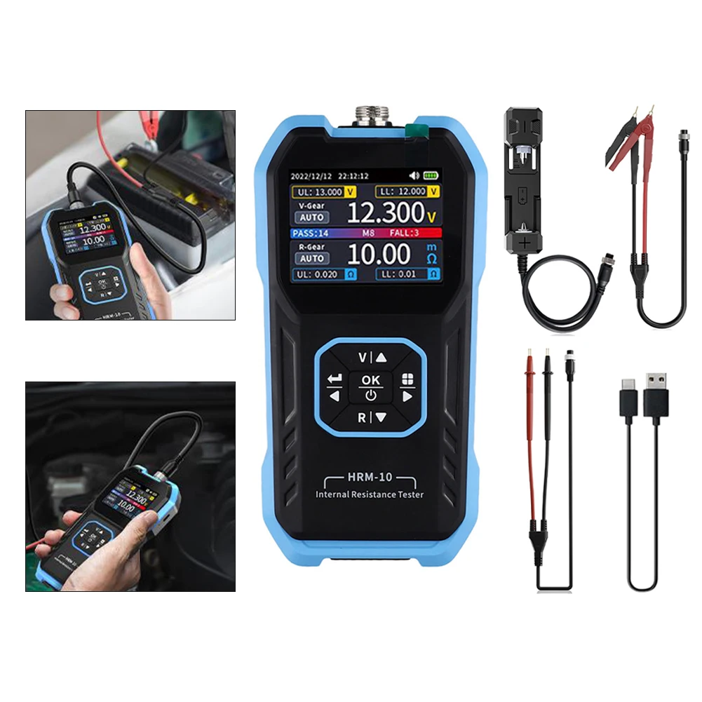 HRM-10 Battery Internal Resistance Meter Kelvin Clip Sting Probe Pen Battery Clip Round Connector For Voltage Resistance Measure
HRM-10 Battery Internal Resistance Meter Kelvin Clip Sting Probe Pen Battery Clip Round Connector For Voltage Resistance Measure