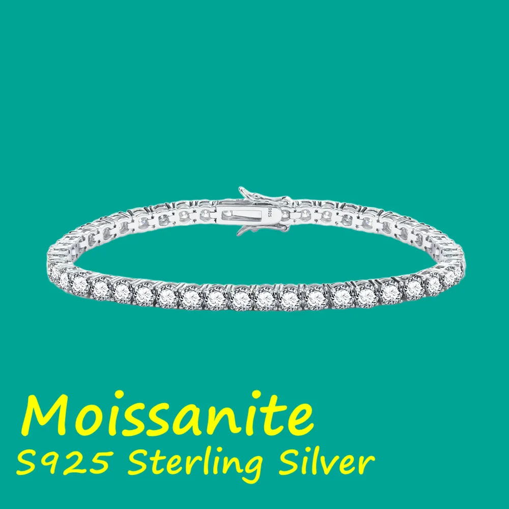 Factory Price 3mm 4mm 5mm Moissanite Diamond Tennis Bracelet for Women Men S925 Sterling Silver Fine Jewelry Wedding Promise
Factory Price 3mm 4mm 5mm Moissanite Diamond Tennis Bracelet for Women Men S925 Sterling Silver Fine Jewelry Wedding Promise
