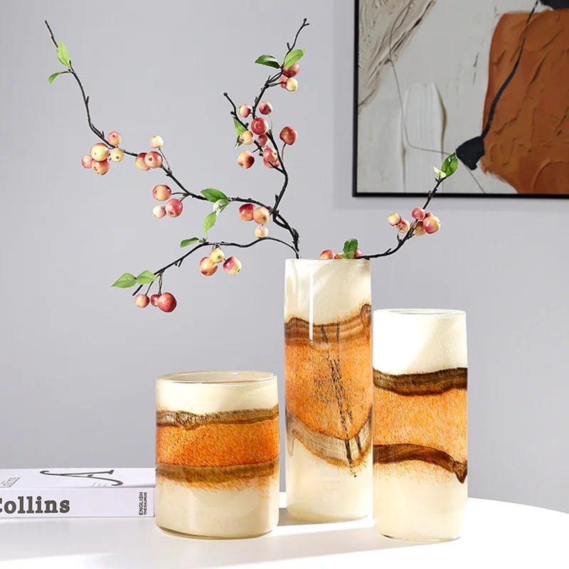Handmade Glass Vase Irregular Pattern Cylindrical Hydroponics Terrarium Flower Vase Home Decoration Accessories Flowerpot
Handmade Glass Vase Irregular Pattern Cylindrical Hydroponics Terrarium Flower Vase Home Decoration Accessories Flowerpot
