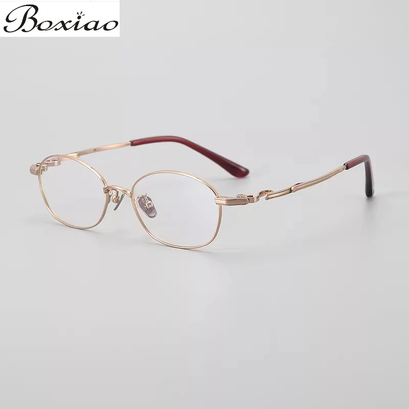 Fashion Pure Titanium Retro Oval Frame Female Myopia Frame Height Number with Myopia Hyperopia Blue Light Prevention Small Size.
Fashion Pure Titanium Retro Oval Frame Female Myopia Frame Height Number with Myopia Hyperopia Blue Light Prevention Small Size.