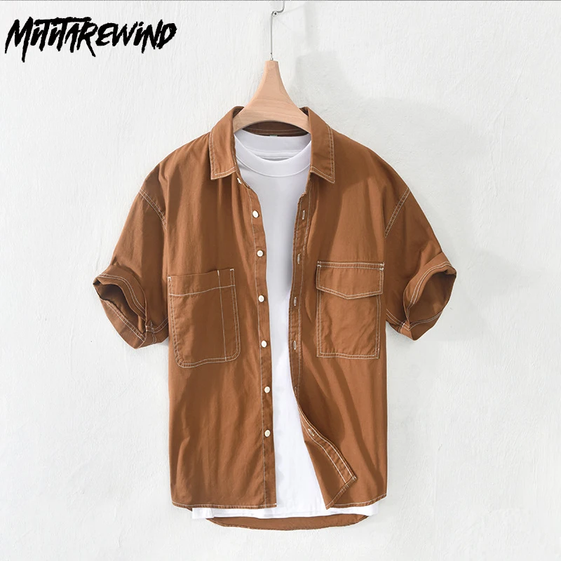 Summer Mens Shirts Japan Casual Cargo Shirt Men 100% Cotton Solid Short Sleeve Shirt Comfortable Men Clothing Top Fashion Shirts
Summer Mens Shirts Japan Casual Cargo Shirt Men 100% Cotton Solid Short Sleeve Shirt Comfortable Men Clothing Top Fashion Shirts