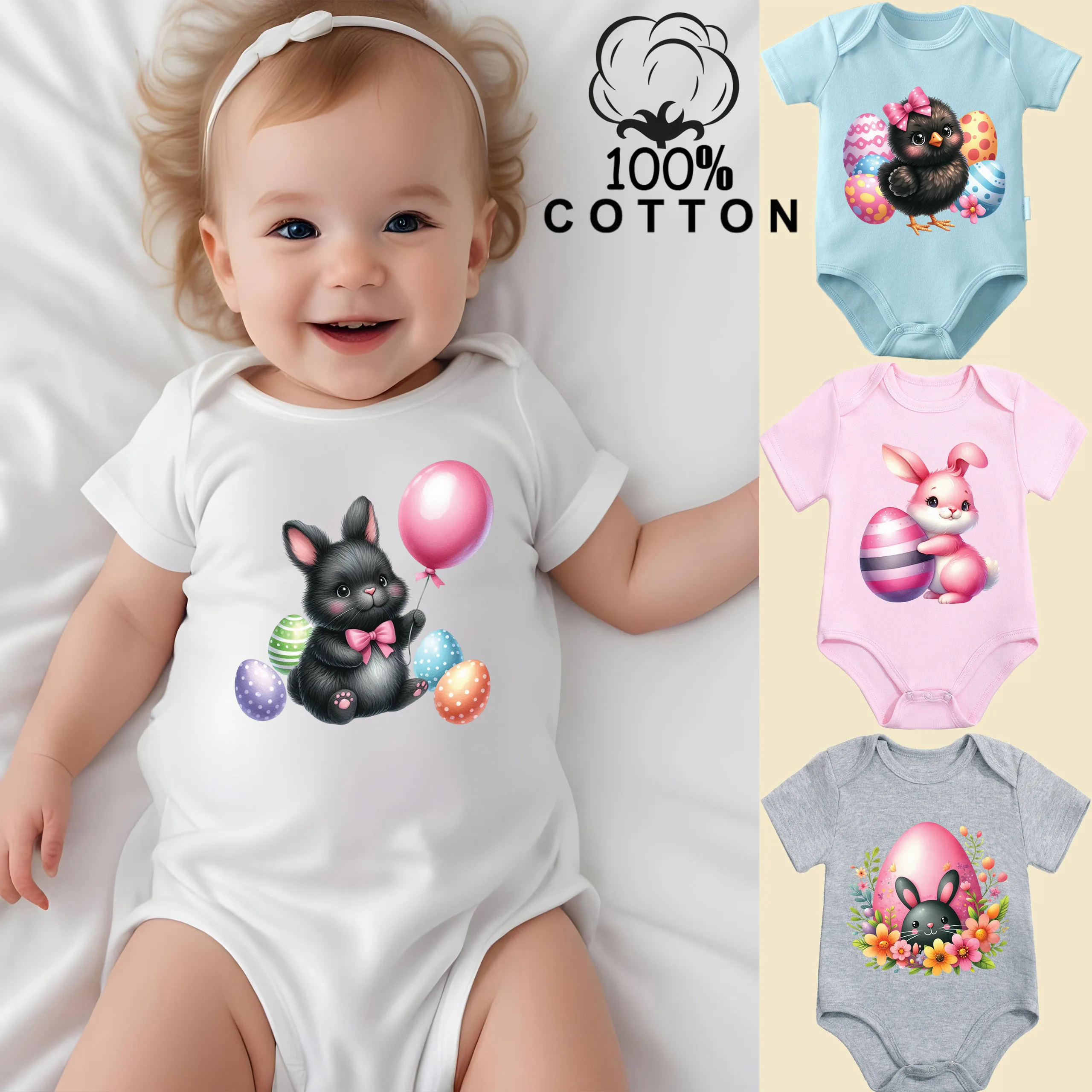 Pure Cotton Onesie Happy Easter Day/ Colorful Eggs Print Bodysuit Comfortable Cloth for Baby Jumpsuit for 0 To 12 Months Newborn
Pure Cotton Onesie Happy Easter Day/ Colorful Eggs Print Bodysuit Comfortable Cloth for Baby Jumpsuit for 0 To 12 Months Newborn