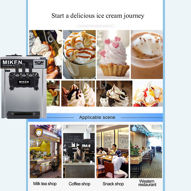 Commercial Desktop Soft Ice Cream Machine Large Capacity Gray
Commercial Desktop Soft Ice Cream Machine Large Capacity Gray