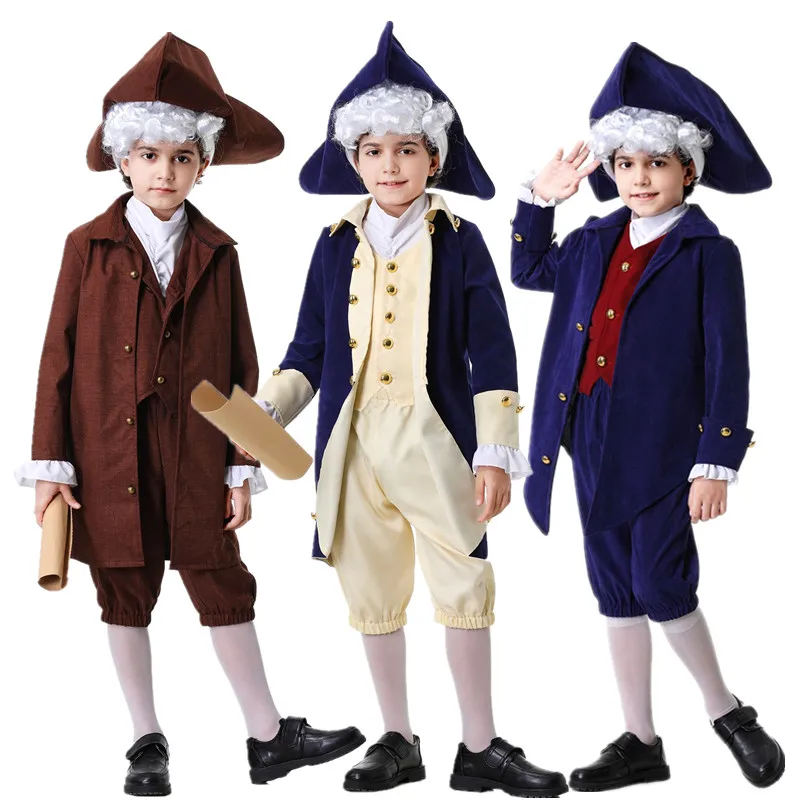 Halloween New Vintage Lawyer Children's Costume Medieval Court Prince Pirate Colonial Play Dress up Polyester Fiber 100%
Halloween New Vintage Lawyer Children's Costume Medieval Court Prince Pirate Colonial Play Dress up Polyester Fiber 100%