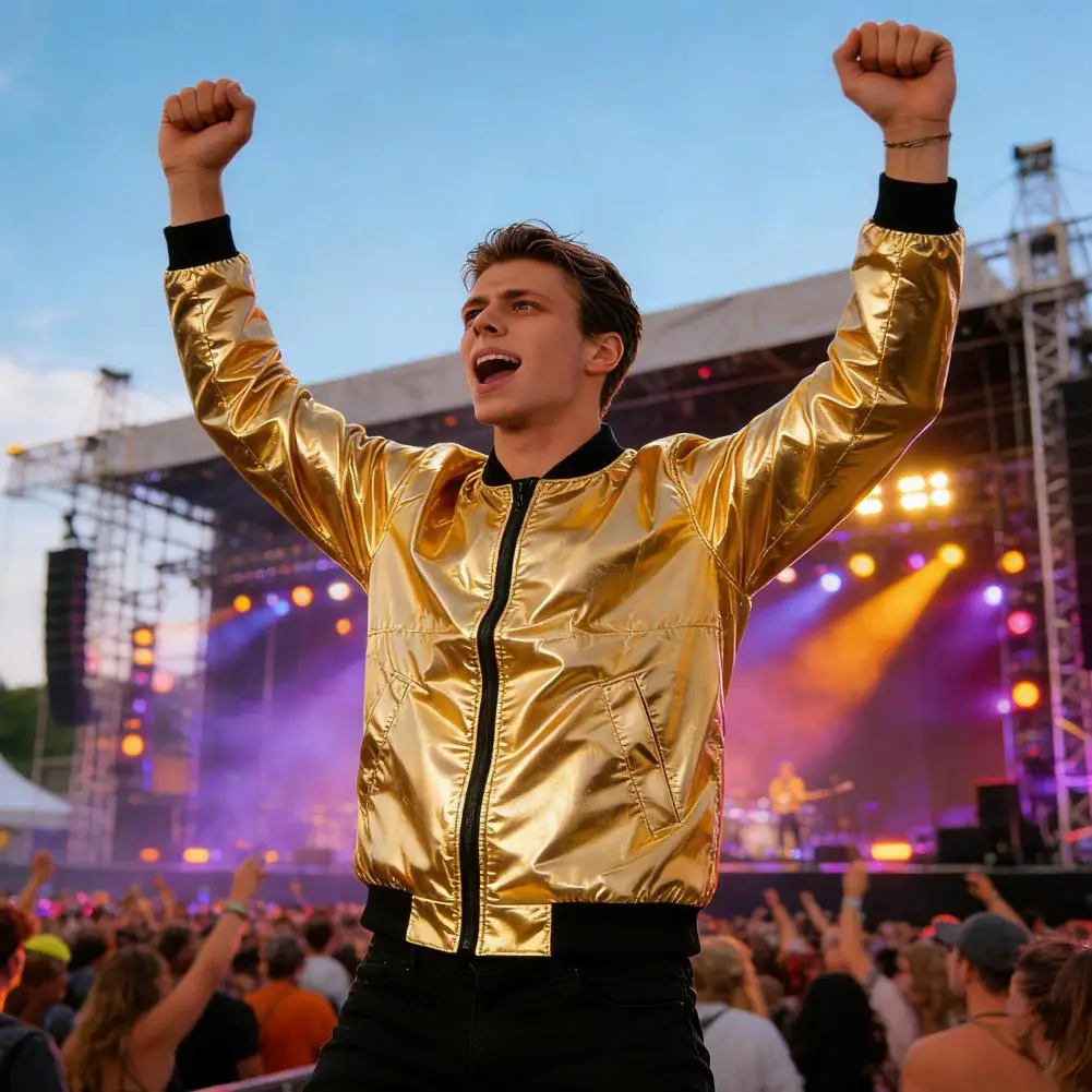 Мужская свободная танцевальная куртка с кардиганом на молнии, повседневная уличная куртка с воротником-стойкой, пальто, штамповка, мужская верхняя одежда
Мужская свободная танцевальная куртка с кардиганом на молнии, повседневная уличная куртка с воротником-стойкой, пальто, штамповка, мужская верхняя одежда