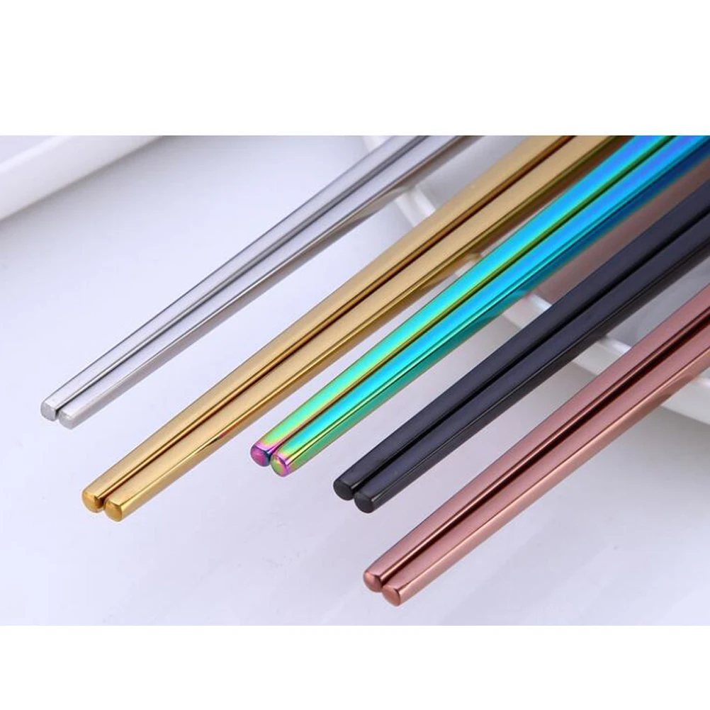 Stainless Steel Chopsticks Food Reusable Metal Square Electroplating Easy to Clean
Stainless Steel Chopsticks Food Reusable Metal Square Electroplating Easy to Clean