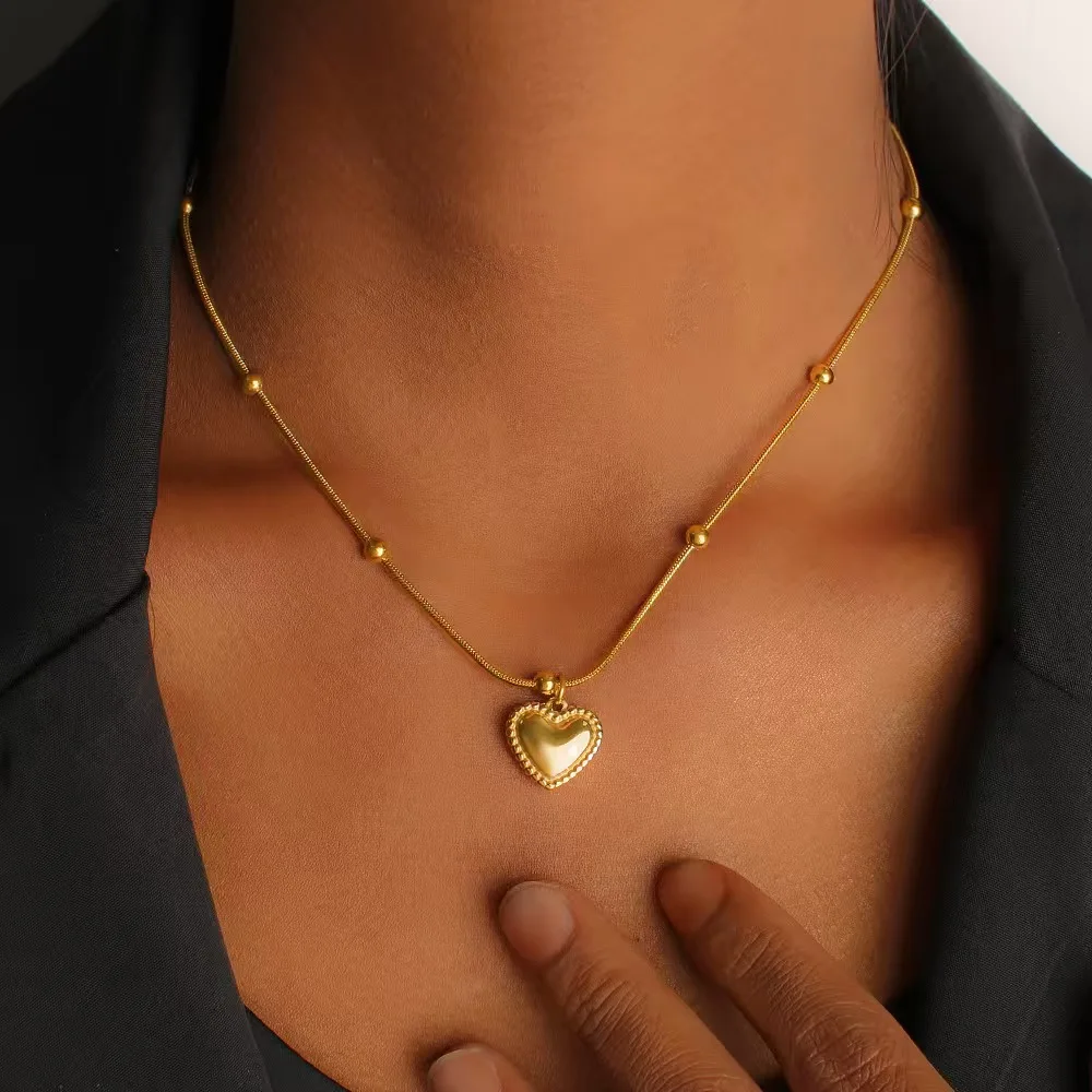 2025 Trendy Jewelry Stainless Steel Heart Pendant Necklace Peach Heart Clavicle Necklace
2025 Trendy Jewelry Stainless Steel Heart Pendant Necklace Peach Heart Clavicle Necklace