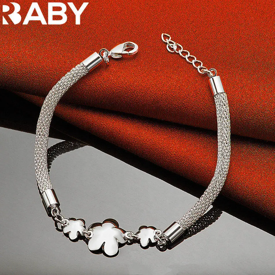 URBABY 925 Pure Silver Flower Woven Mesh Chain For Women Fashion Jewelry Unique Exquisite Party Accessories Birthday Gifts
URBABY 925 Pure Silver Flower Woven Mesh Chain For Women Fashion Jewelry Unique Exquisite Party Accessories Birthday Gifts