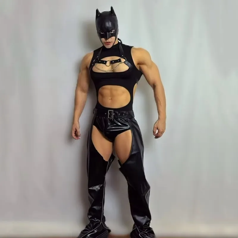 Men's Sexy Rave Outfit Leather Pants Set Nightclub Bar Stage Performance Halloween Party Cosplay Costume Male Dancer Stage Wear
Men's Sexy Rave Outfit Leather Pants Set Nightclub Bar Stage Performance Halloween Party Cosplay Costume Male Dancer Stage Wear