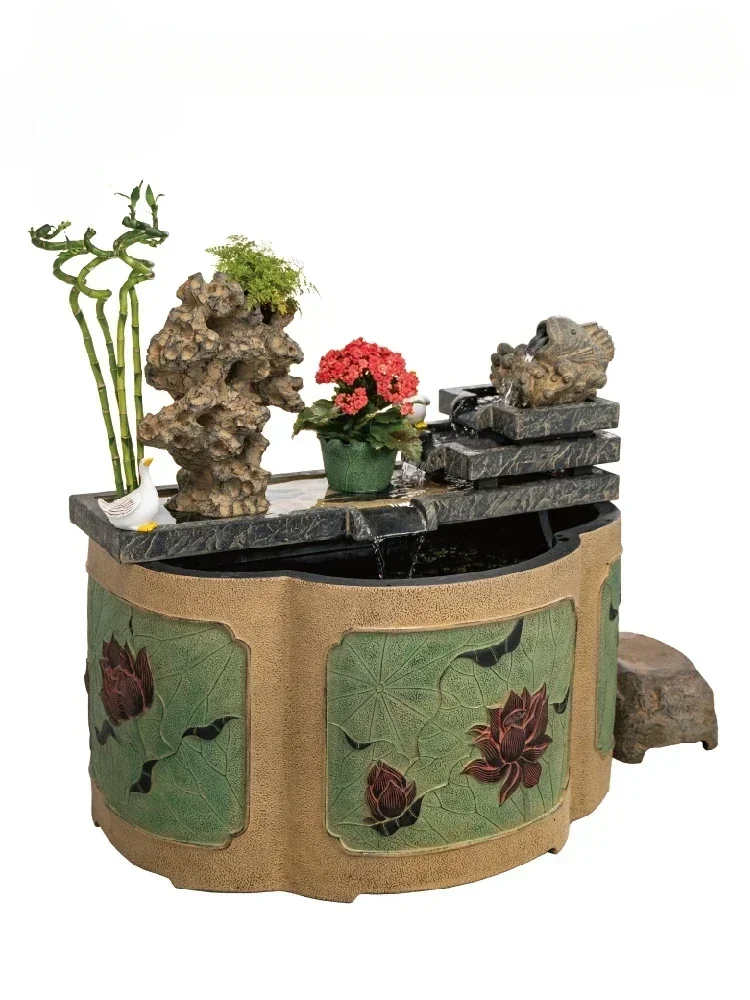 Balcony landscaping, fish pond, outdoor garden, flowing water decoration, water courtyard, fish tank decoration
Balcony landscaping, fish pond, outdoor garden, flowing water decoration, water courtyard, fish tank decoration