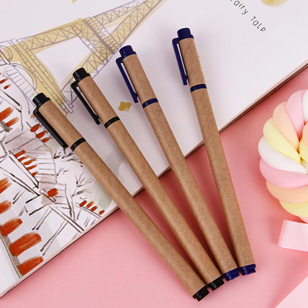 10 Pcs Kraft Paper Barrel Neutral Writing Pens Black Gel Ink Office School Supplies Smooth Writing Wear Resistant Stationery
10 Pcs Kraft Paper Barrel Neutral Writing Pens Black Gel Ink Office School Supplies Smooth Writing Wear Resistant Stationery