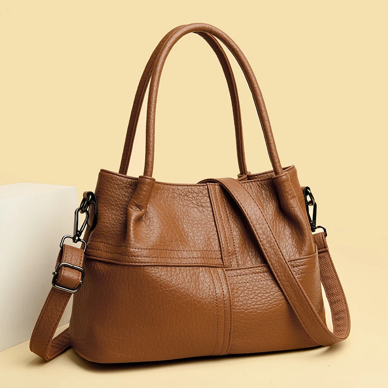 2026New Women's soft leather commuter tote bag, simple shoulder and crossbody bag
2026New Women's soft leather commuter tote bag, simple shoulder and crossbody bag