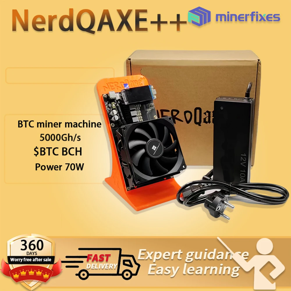 NerdQaxe 4,8TH/s Asic Miners Bitcoins Miner BM1370 Chip BTC Mining Machine BCH BSV DGB XEC с блоком питания 2025Горячий криптомайнер
NerdQaxe 4,8TH/s Asic Miners Bitcoins Miner BM1370 Chip BTC Mining Machine BCH BSV DGB XEC с блоком питания 2025Горячий криптомайнер