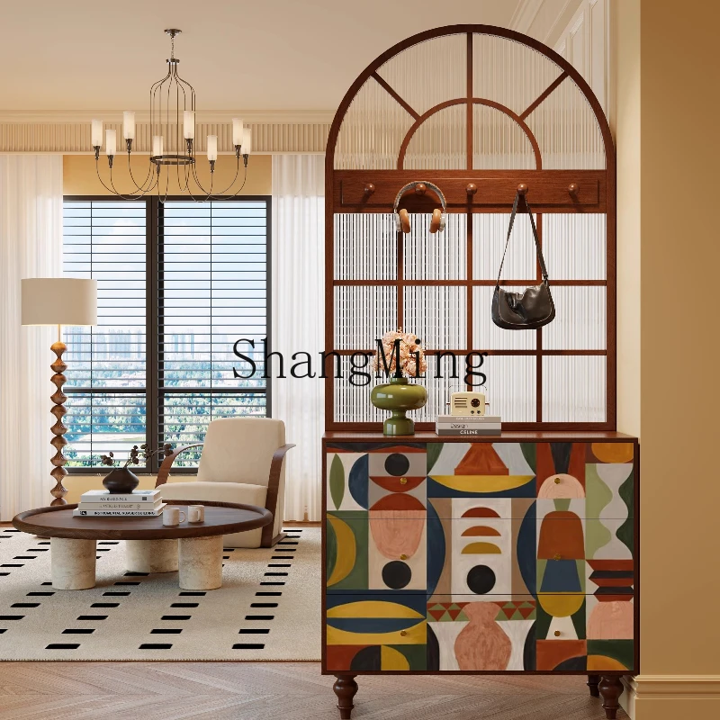 SM new entrance cabinet solid wood entry door screen glass partition living room storage locker
SM new entrance cabinet solid wood entry door screen glass partition living room storage locker