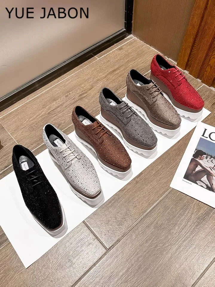 Crystal Lace Up Womens Sneakers Real Leather Breathable Platform Shoes Outside Trainers Sneakers Women Thick Bottom Casual Shoes
Crystal Lace Up Womens Sneakers Real Leather Breathable Platform Shoes Outside Trainers Sneakers Women Thick Bottom Casual Shoes