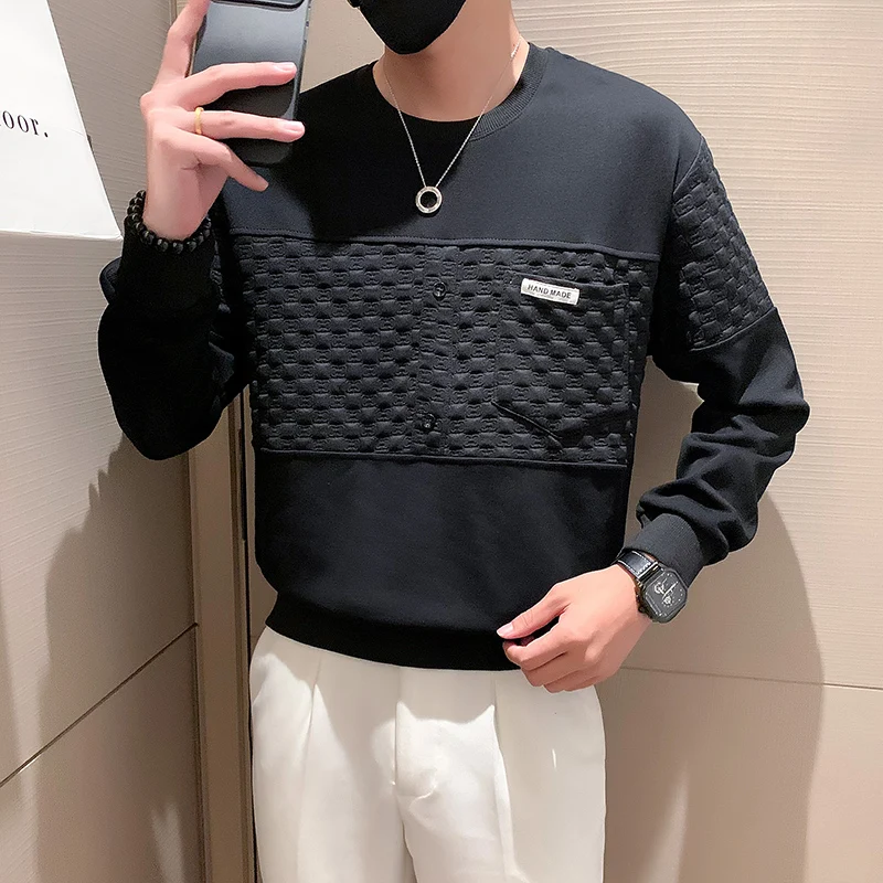 Fashion Simple Splicing Men's Hoodie 2024 Spring and Autumn British and American Round Neck Loose Classic Design Men Wear Promo
Fashion Simple Splicing Men's Hoodie 2024 Spring and Autumn British and American Round Neck Loose Classic Design Men Wear Promo