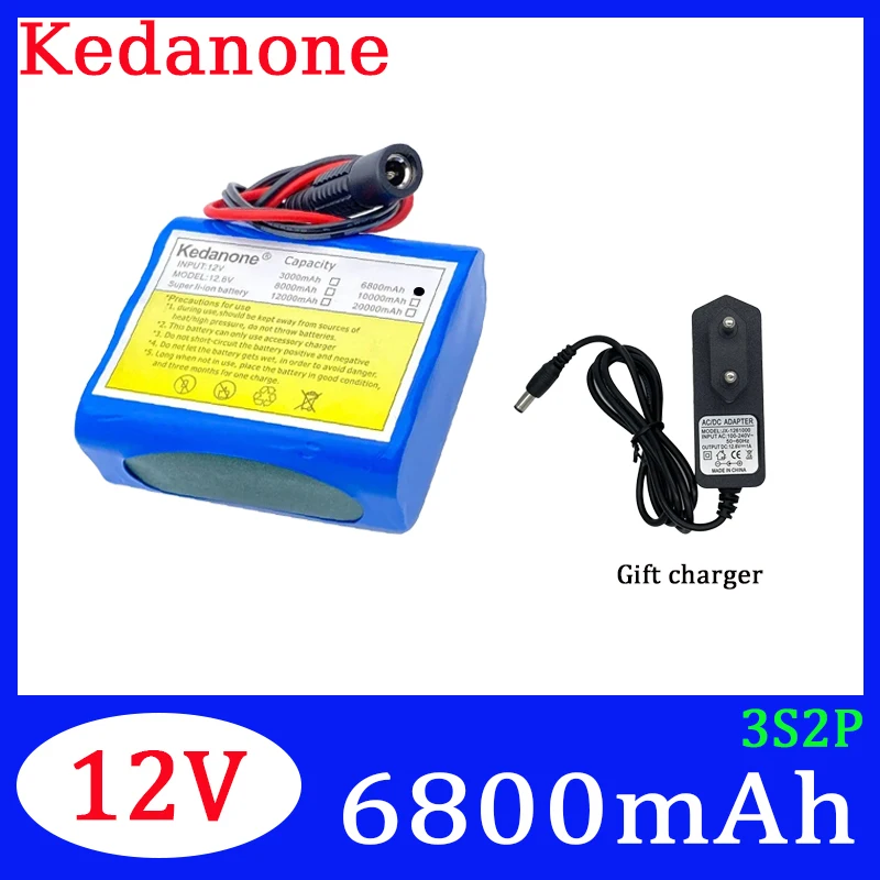 12V Li-ion Rechargeable Batteries for Monitoring, router, spray, with 12.6V Charger BMS Lithium Battery Packs ,Gift charger
12V Li-ion Rechargeable Batteries for Monitoring, router, spray, with 12.6V Charger BMS Lithium Battery Packs ,Gift charger