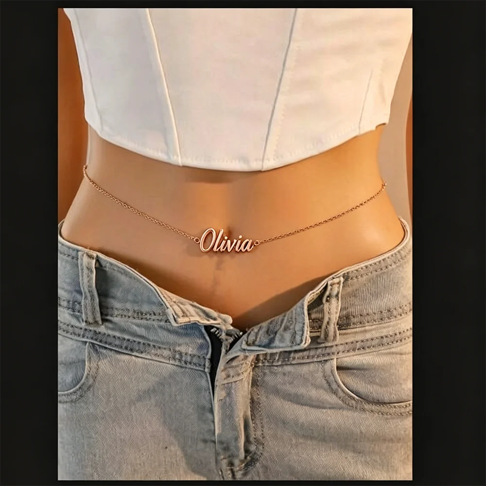 Custom Name Waist Chain Stainless Steel Personalized Body Jewelry Adjustable Belly Chain for Women Beach Party Gift
Custom Name Waist Chain Stainless Steel Personalized Body Jewelry Adjustable Belly Chain for Women Beach Party Gift