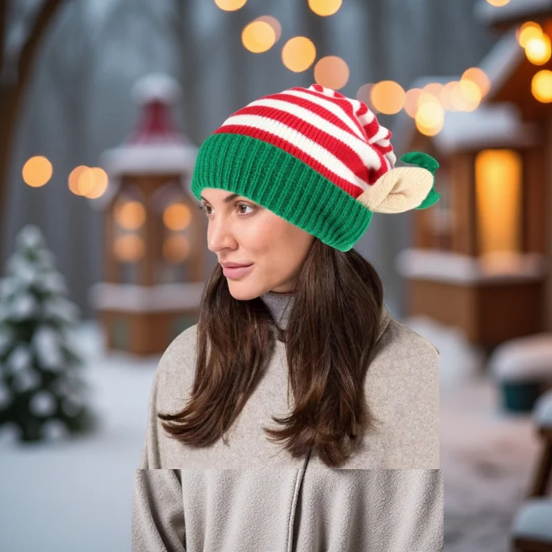 New Christmas Beanies Ear Flaps Striped Knitted Hat with Pom Pom Jacquard Pattern Festive Stocking Cap for Women Men Xmas Party
New Christmas Beanies Ear Flaps Striped Knitted Hat with Pom Pom Jacquard Pattern Festive Stocking Cap for Women Men Xmas Party