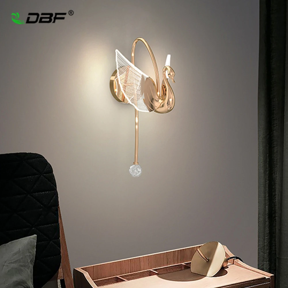 Nordic Luxury Swan Design Wall Lamp Creative Bedside Light Fixtures Hotel Corridor Modern Background Home Decorative Sconces
Nordic Luxury Swan Design Wall Lamp Creative Bedside Light Fixtures Hotel Corridor Modern Background Home Decorative Sconces