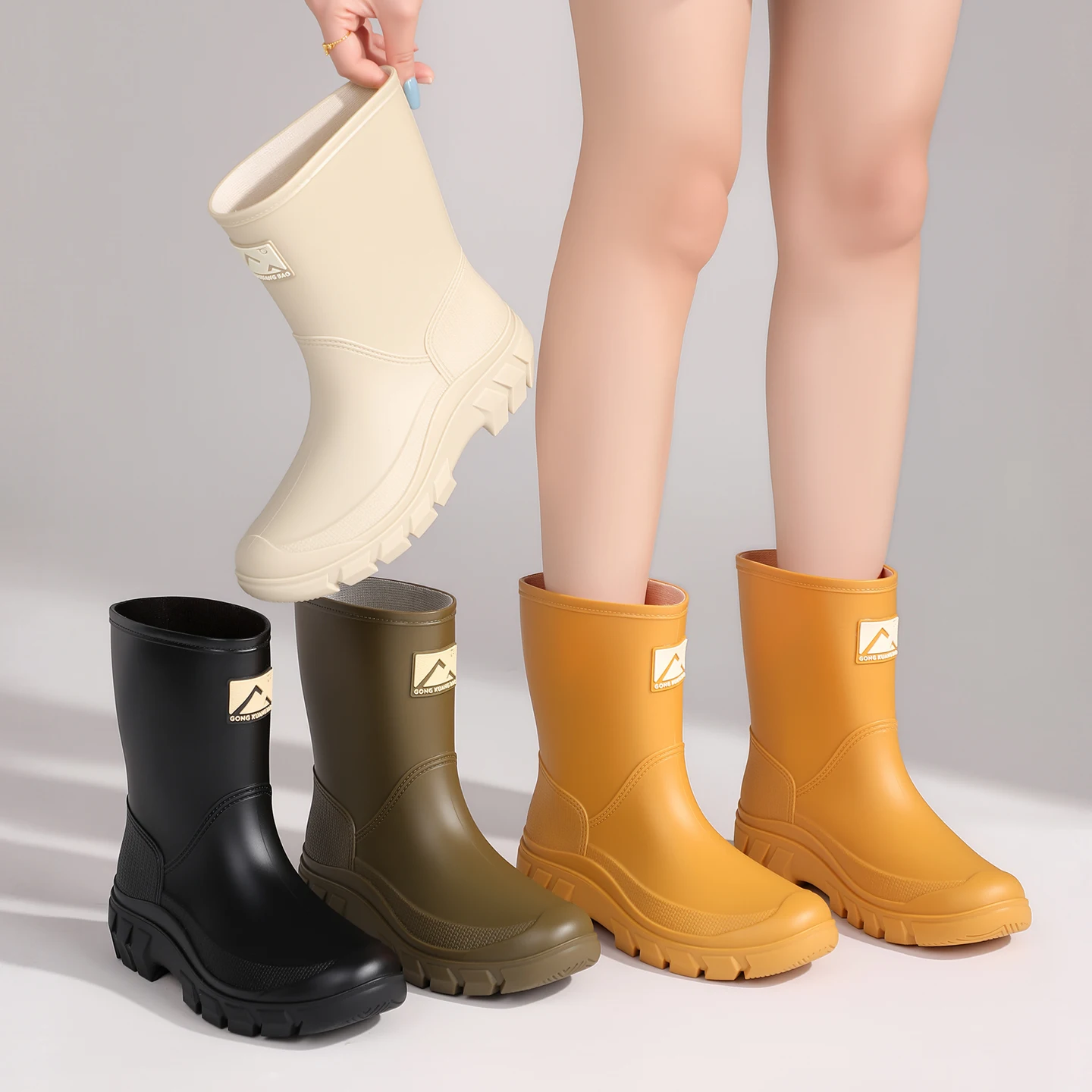 YUYIN Mid-calf Women's Waterproof Shoes Non-slip and Fashionable Rain Boots Comfortable and Durable Thick and Warm Boots
YUYIN Mid-calf Women's Waterproof Shoes Non-slip and Fashionable Rain Boots Comfortable and Durable Thick and Warm Boots