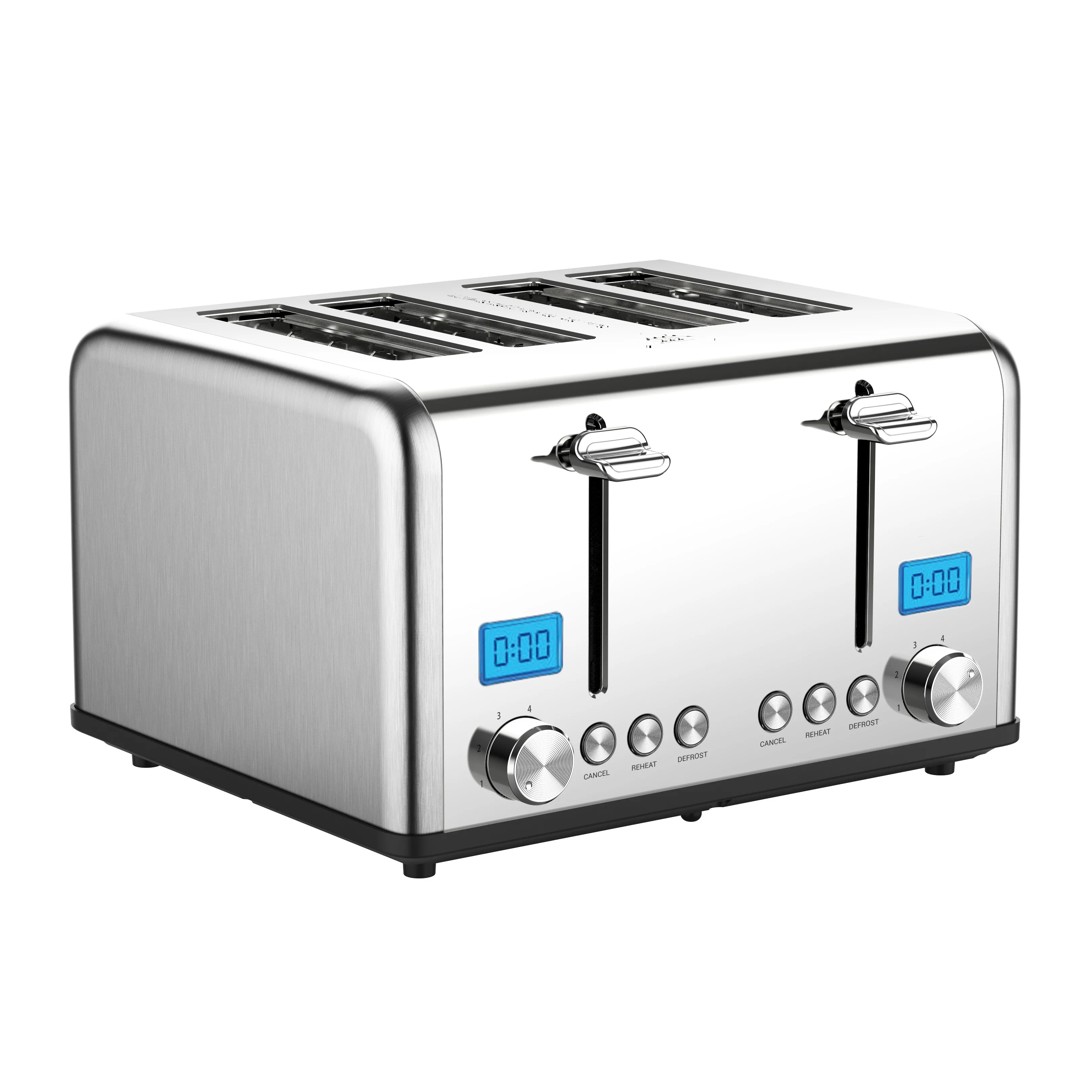 4 Slice Stainless Steel Digital LED Display Toasters Smart Toaster Digital Toaster
4 Slice Stainless Steel Digital LED Display Toasters Smart Toaster Digital Toaster
