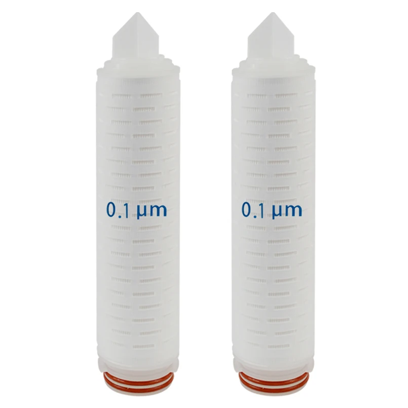 10" Submicron Pleated Membrane Filter Cartridges 0.1 µm, 226 O'Ring Design&Bayonet, Polypropylene Micro fiber Media - Pack of 2
10" Submicron Pleated Membrane Filter Cartridges 0.1 µm, 226 O'Ring Design&Bayonet, Polypropylene Micro fiber Media - Pack of 2