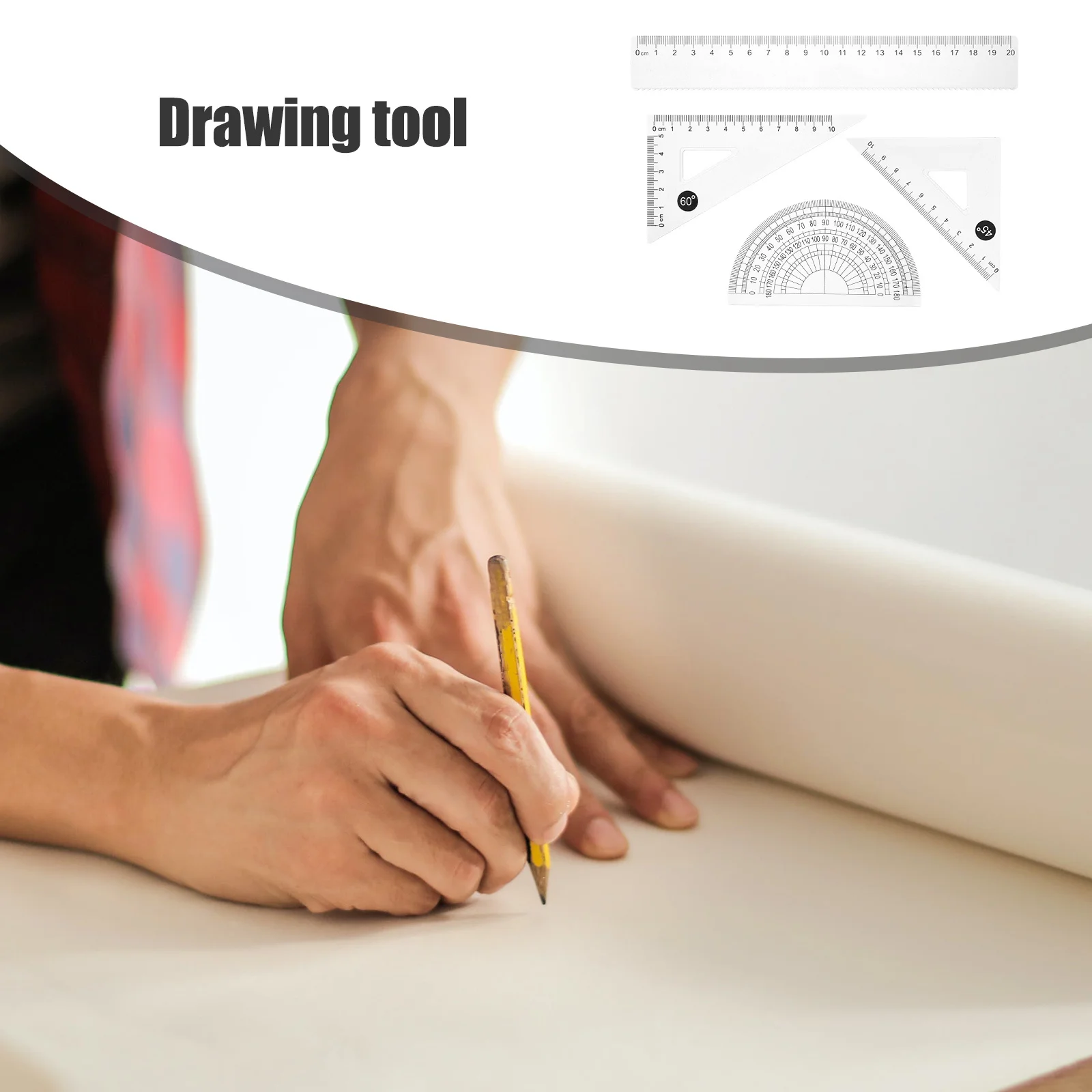 1Set Geometry Drawing Tool Ruler Lightweight Precision Measuring Tool Multi Functional Protractor School Supply 
1Set Geometry Drawing Tool Ruler Lightweight Precision Measuring Tool Multi Functional Protractor School Supply