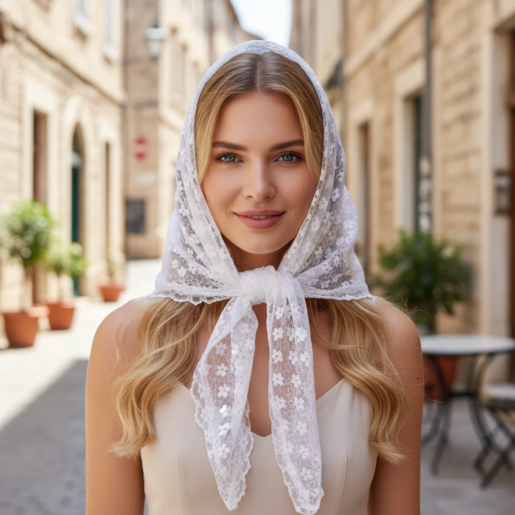 New Lace Lace Hair Scarf Flower Soft Wrap Triangle Hair Band Pastoral style Headscarf Girls
New Lace Lace Hair Scarf Flower Soft Wrap Triangle Hair Band Pastoral style Headscarf Girls