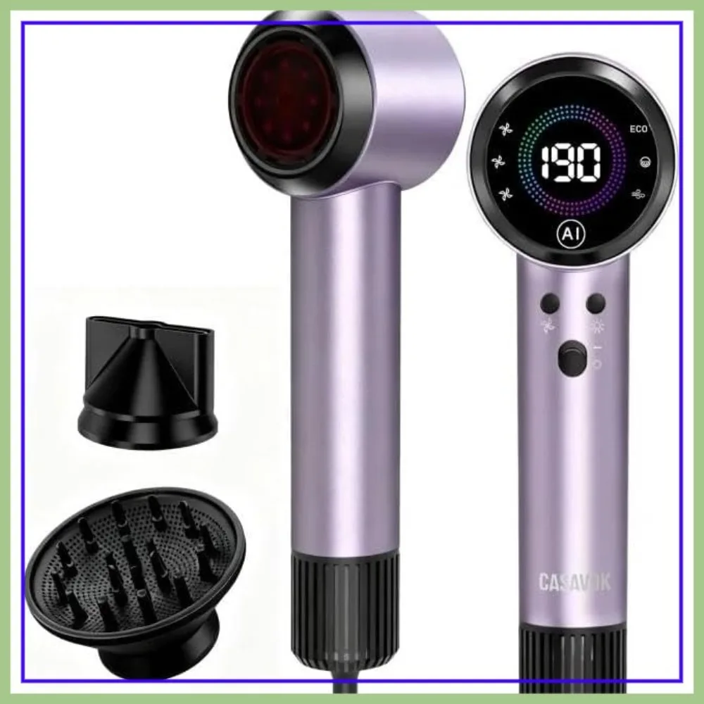160000 RPM High-Speed Hair Dryer with Auto-Adjusting Temperature, Fast Drying, Magnetic Diffuser, Low Noise for Home & Travel
160000 RPM High-Speed Hair Dryer with Auto-Adjusting Temperature, Fast Drying, Magnetic Diffuser, Low Noise for Home & Travel