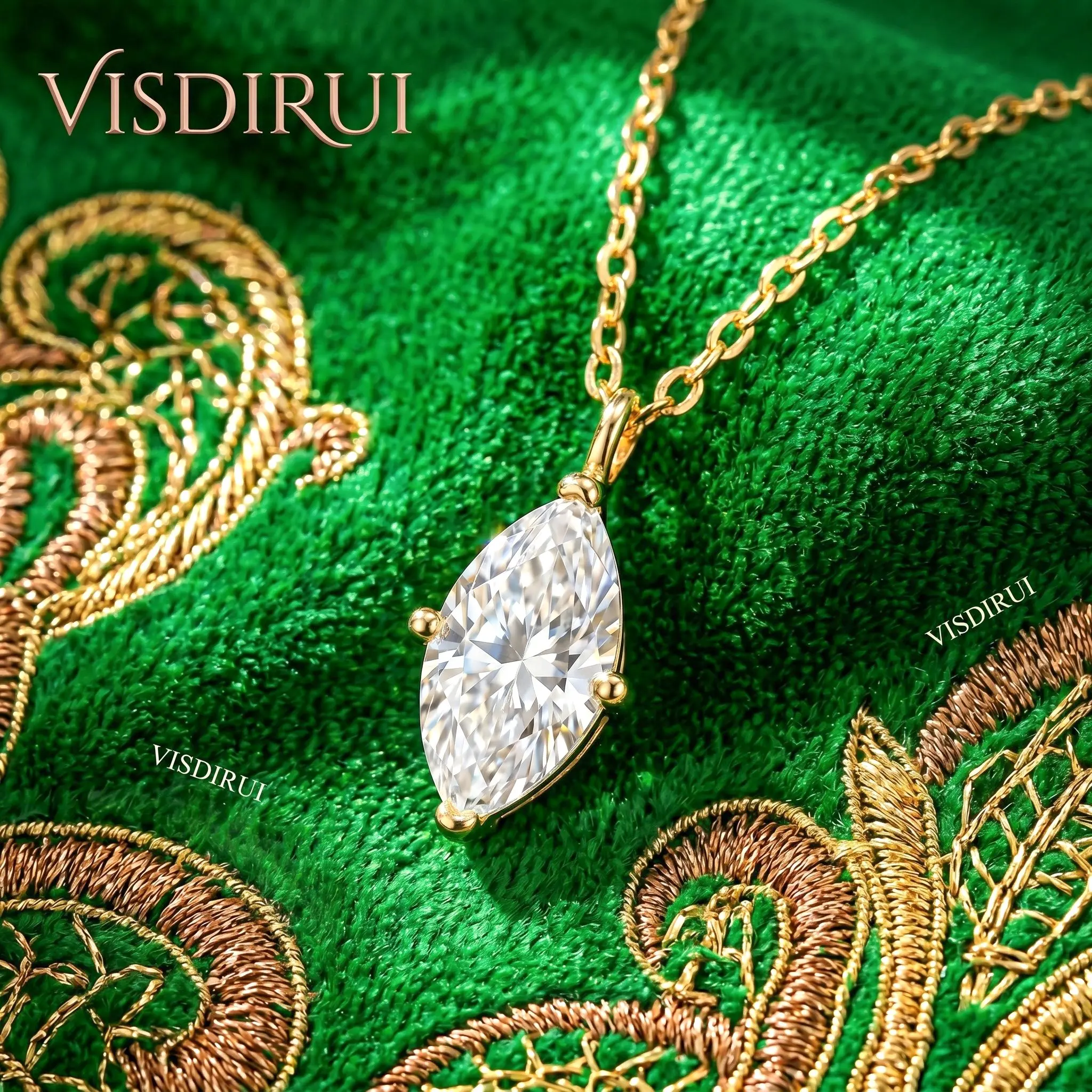 VISDIRUI 1ct Full Shape Moissanite Necklace For Women S925 Silver Plated 18k Gold D Color VVS1 luxury Women's Moissanite Chain
VISDIRUI 1ct Full Shape Moissanite Necklace For Women S925 Silver Plated 18k Gold D Color VVS1 luxury Women's Moissanite Chain