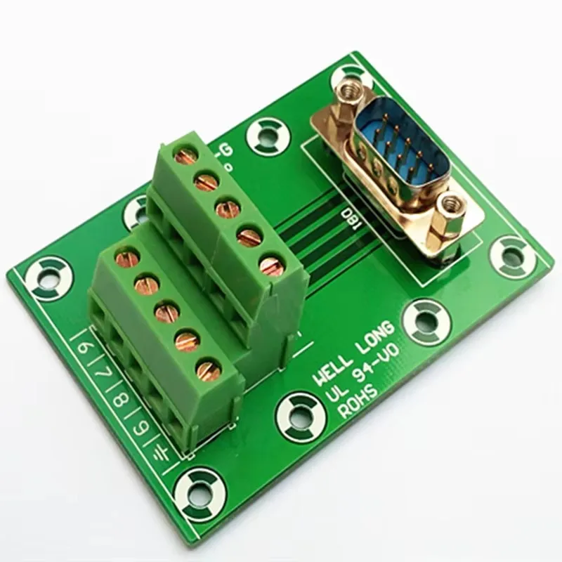 D-SUB DB9 Male Header Breakout Board, Terminal Block, Connector.
D-SUB DB9 Male Header Breakout Board, Terminal Block, Connector.