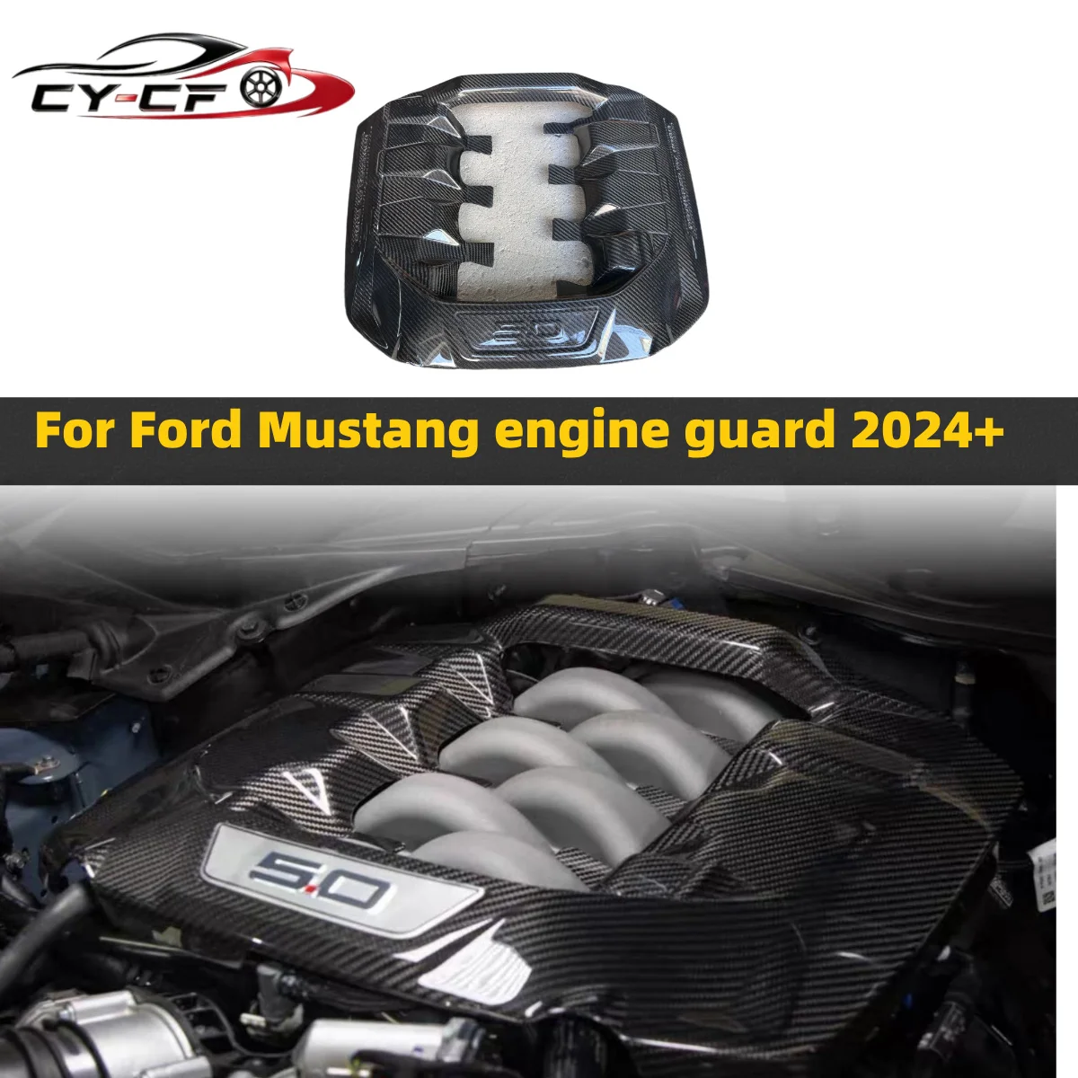 For The 2024+ Ford Mustang Real Carbon Fibre Bonnet Interior Trim and Engine Cover ModificationsTested on Actual Vehicle
For The 2024+ Ford Mustang Real Carbon Fibre Bonnet Interior Trim and Engine Cover ModificationsTested on Actual Vehicle