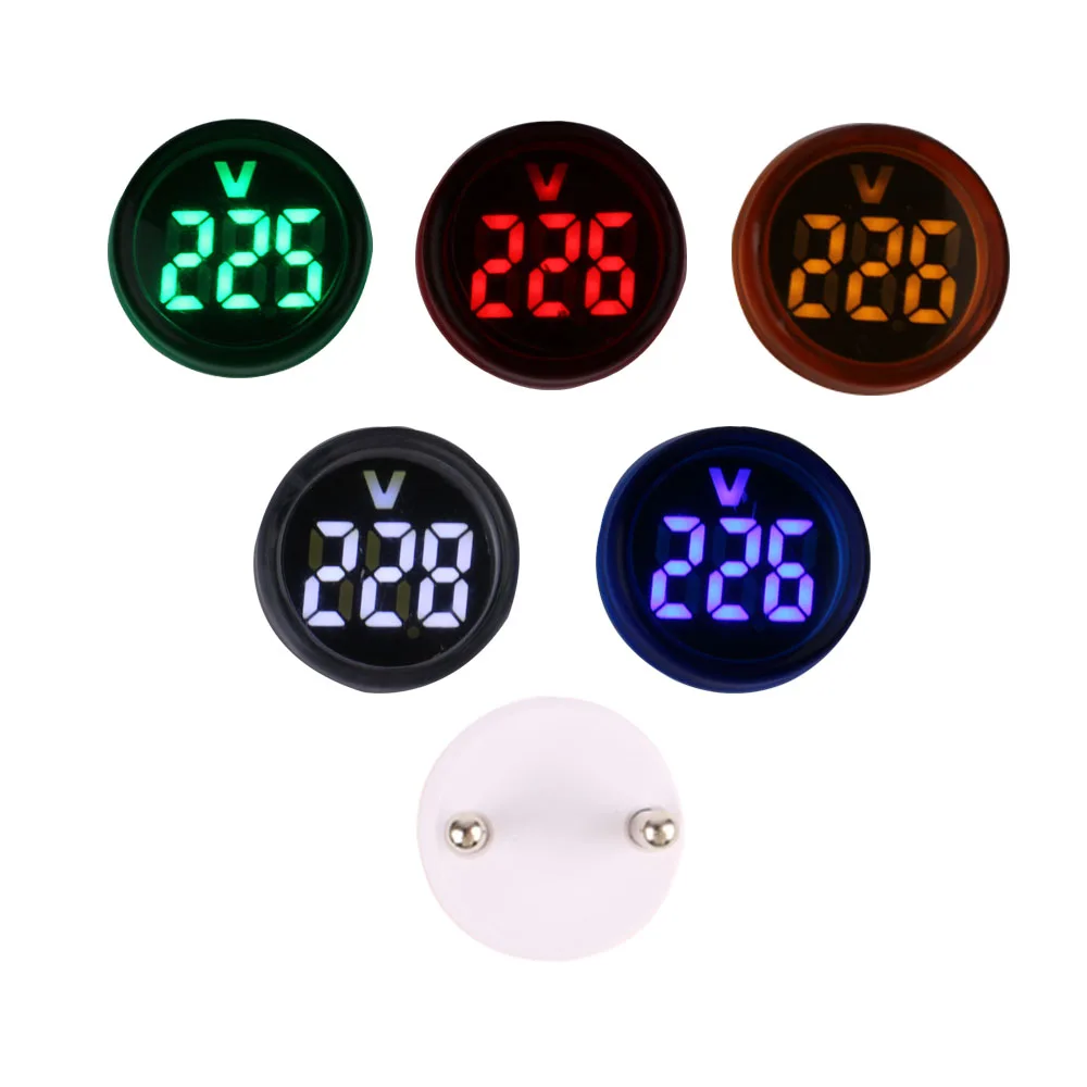 Round LED Mini Digital Display Voltmeter Voltage Monitor Indicator Signal Light Tester Measuring Tool 50-380V
Round LED Mini Digital Display Voltmeter Voltage Monitor Indicator Signal Light Tester Measuring Tool 50-380V
