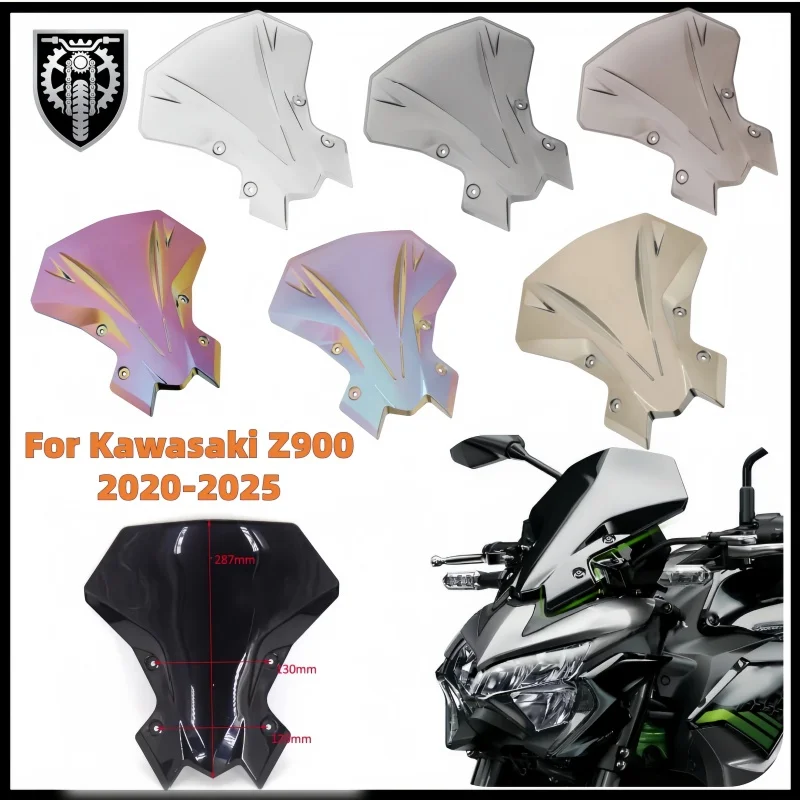 For Kawasaki Z900 new model 2020-2024 2025 motorcycle competition front windshield with raised windshield deflector cover Z 900
For Kawasaki Z900 new model 2020-2024 2025 motorcycle competition front windshield with raised windshield deflector cover Z 900